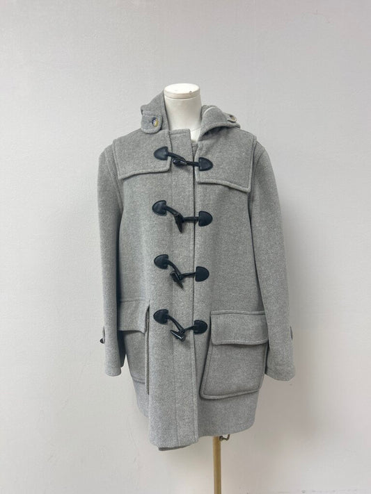 Burberry Grey Toggle Wool Parka