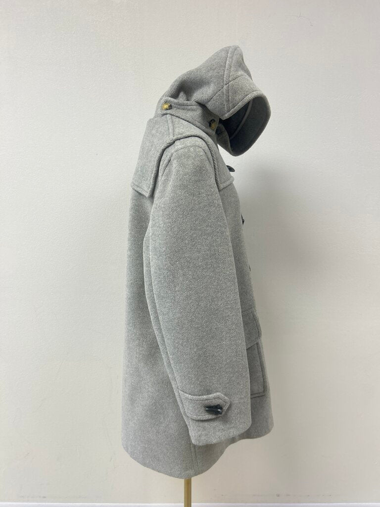 Burberry Grey Toggle Wool Parka