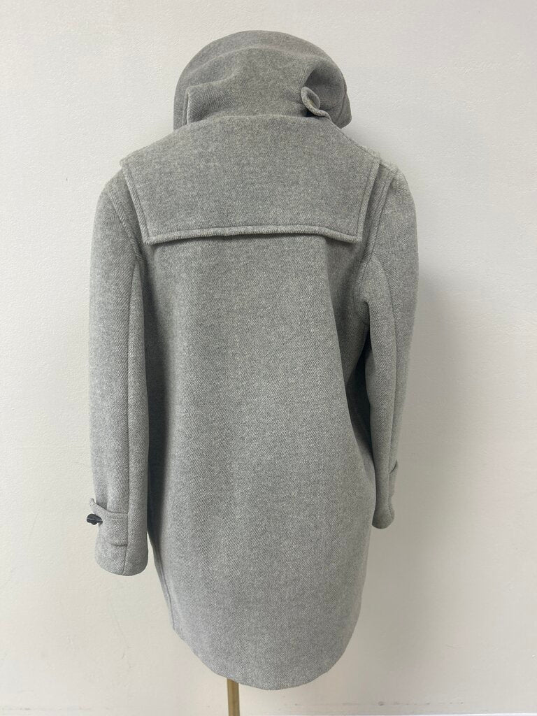 Burberry Grey Toggle Wool Parka