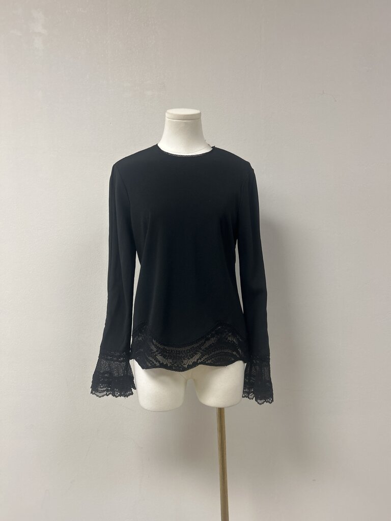 Jonathan Simkhai Black Lace Detail Top