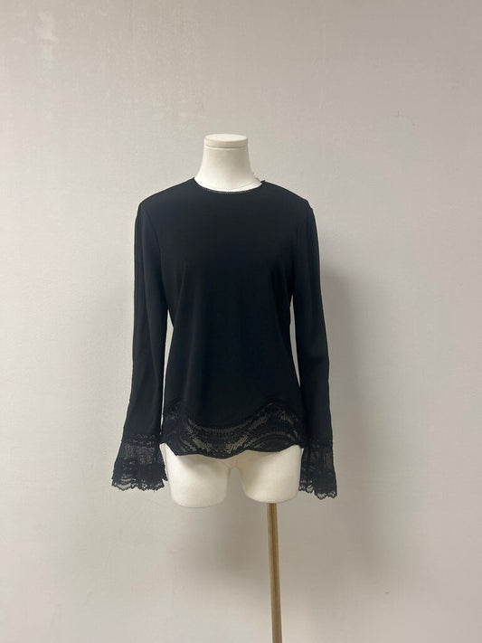 Jonathan Simkhai Black Lace Detail Top