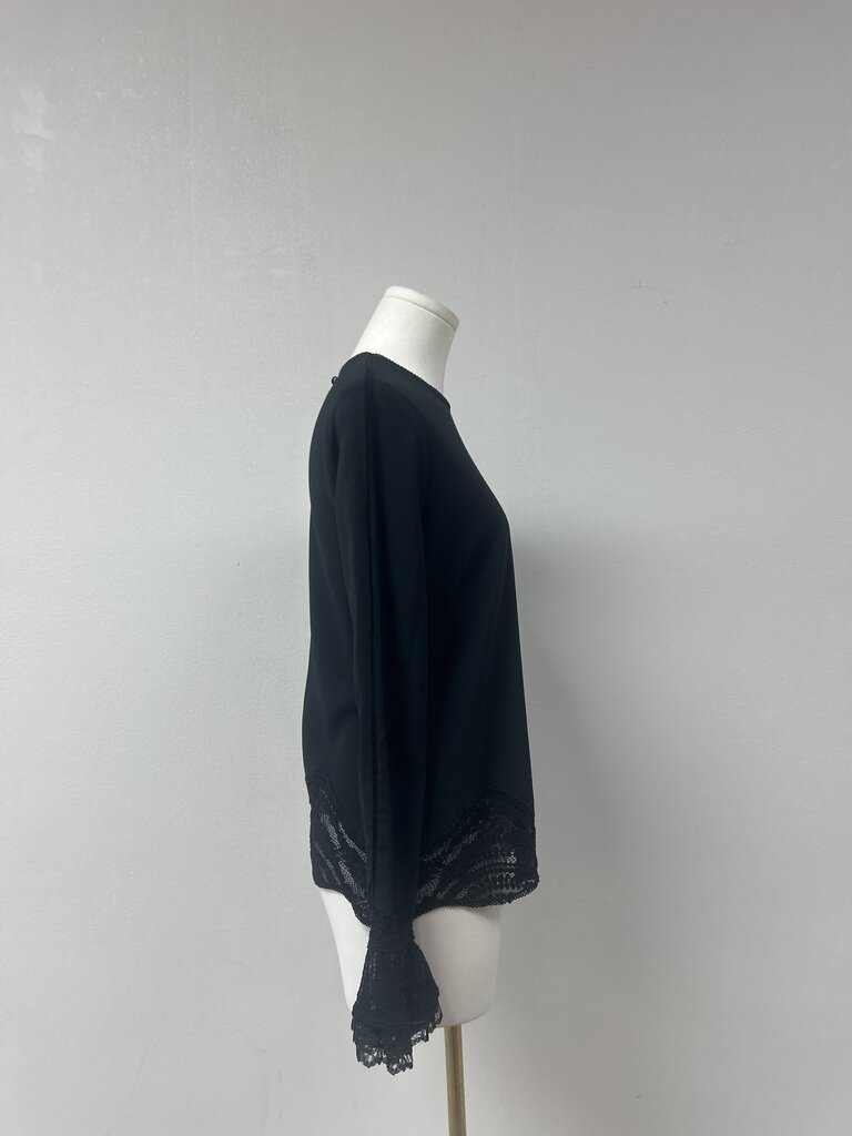 Jonathan Simkhai Black Lace Detail Top