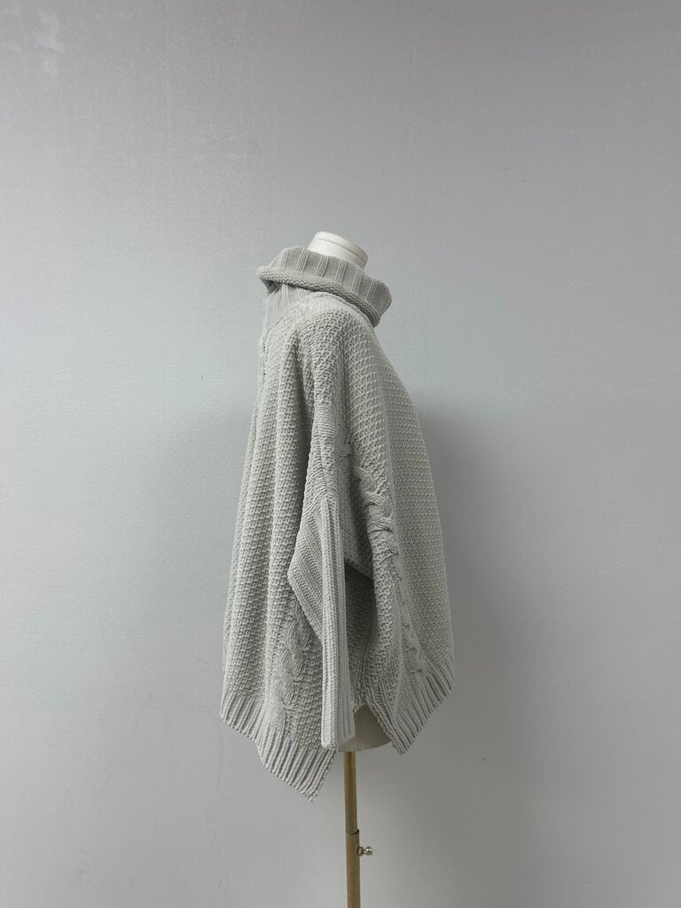 TSE Tan Chenille Mock Neck Cable Knit Sweater NWT