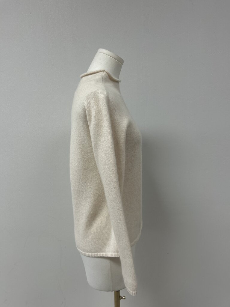 Max Mara Cream Mock Neck Sweater