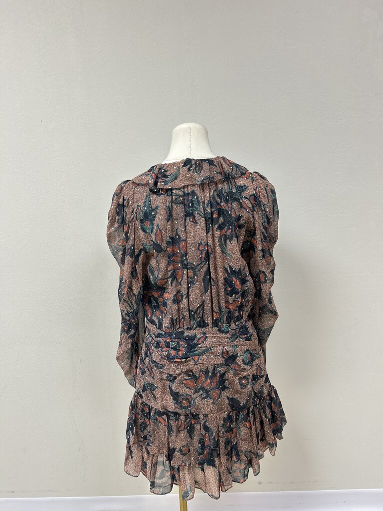 Ulla Johnson Coral and Blank Embellished Dress NWT