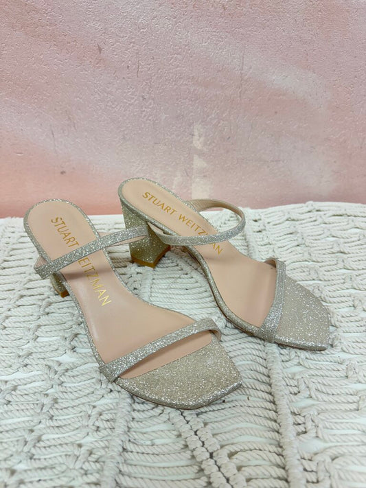 Stuart Weitzman Gold Glitter Sandal