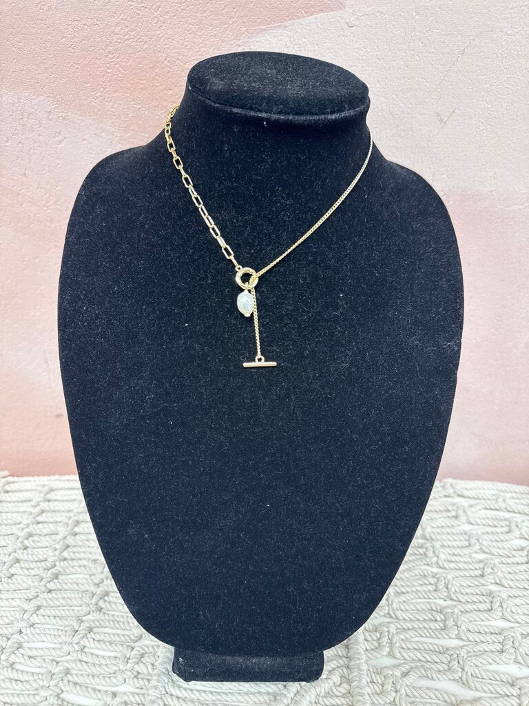 Kendra Scott Gold and Pearl Pendant Necklace w/Box