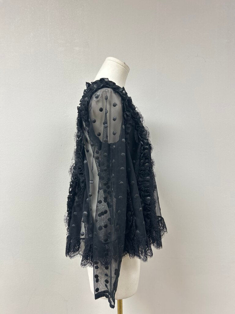 Alexis Black Lace Sheer Top