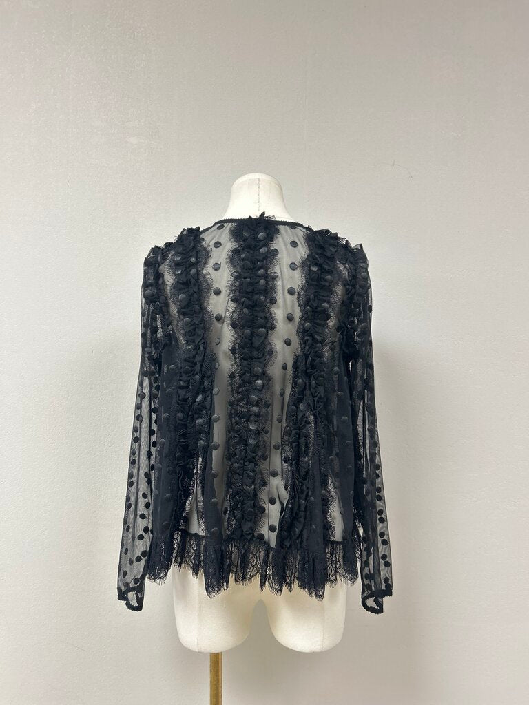 Alexis Black Lace Sheer Top