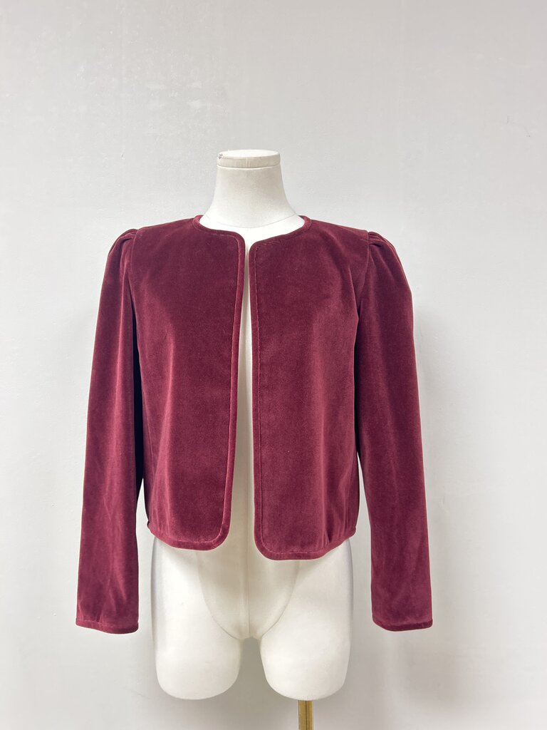 Lafayette 148 Maroon Velvet Jacket NWT