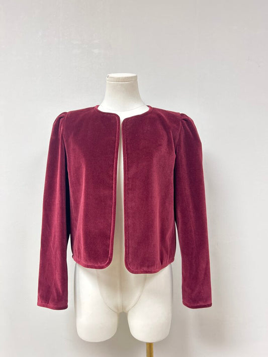 Lafayette 148 Maroon Velvet Jacket NWT
