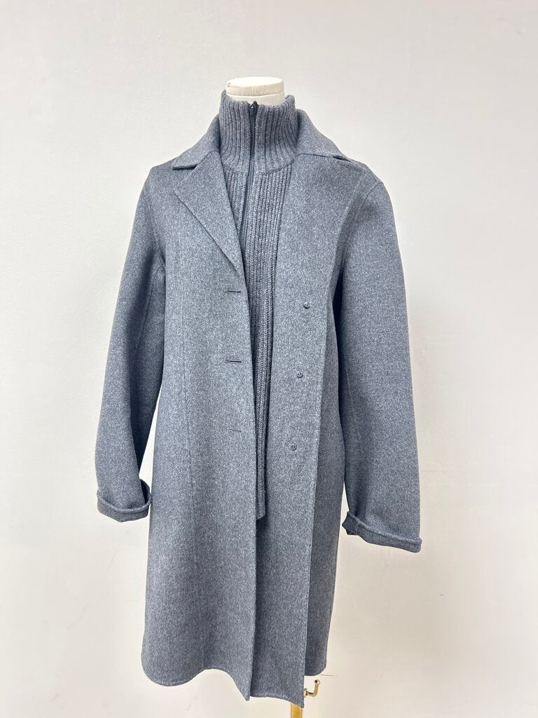 Kinross Cashmere Grey Overcoat