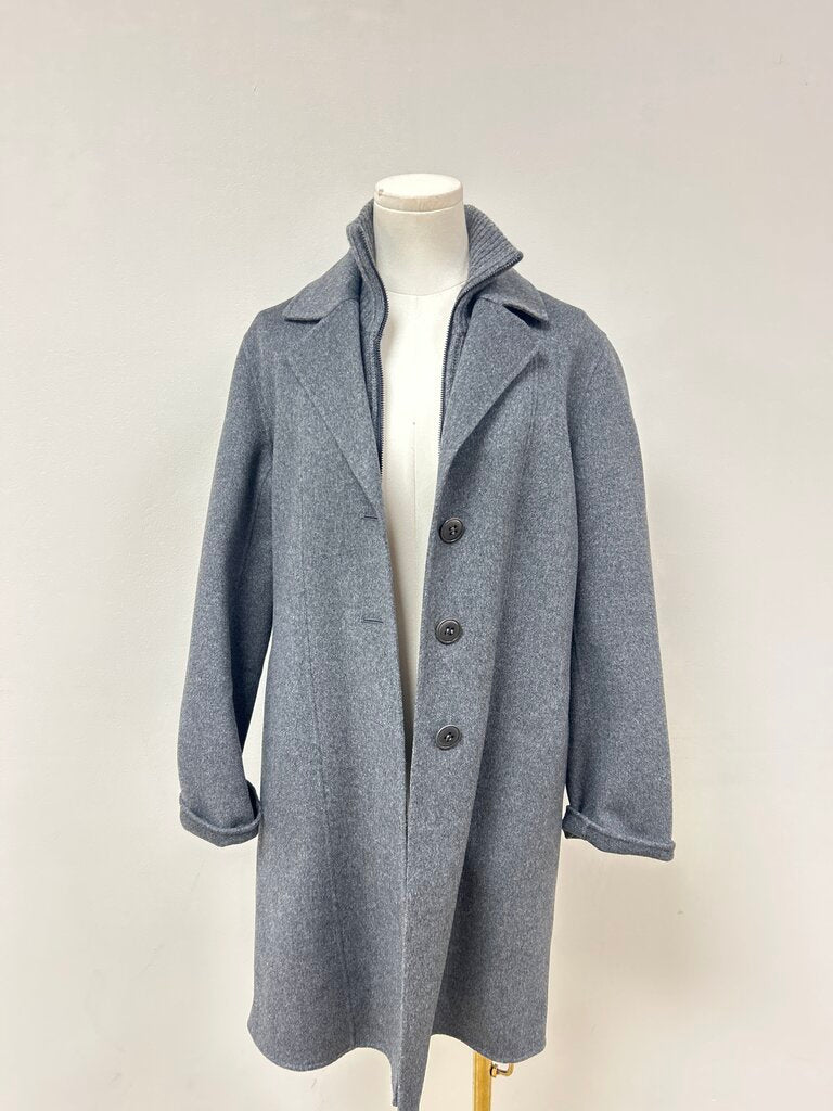 Kinross Cashmere Grey Overcoat