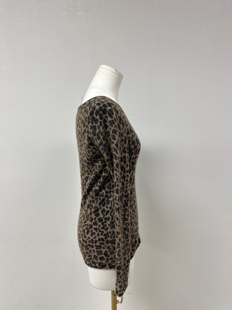 Saks FIfth Ave Animal Print Cashmere Sweater