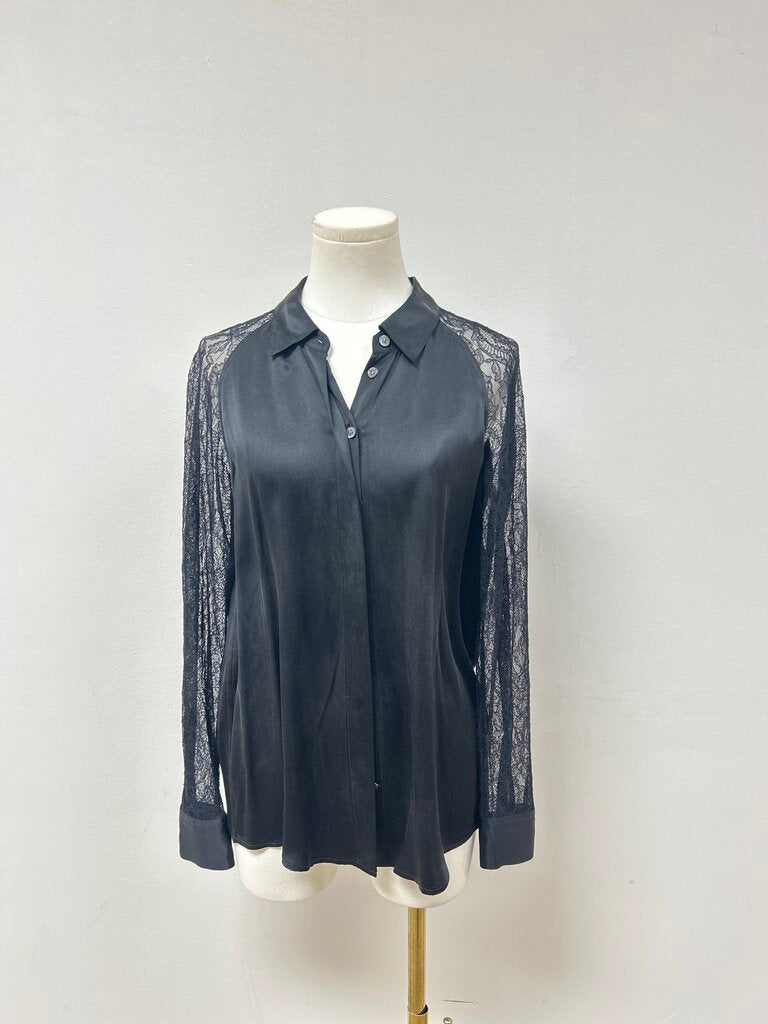 Equipment Femme Black Lace Blouse