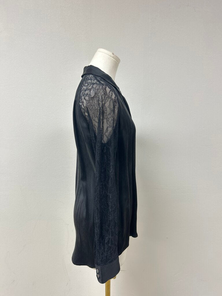 Equipment Femme Black Lace Blouse
