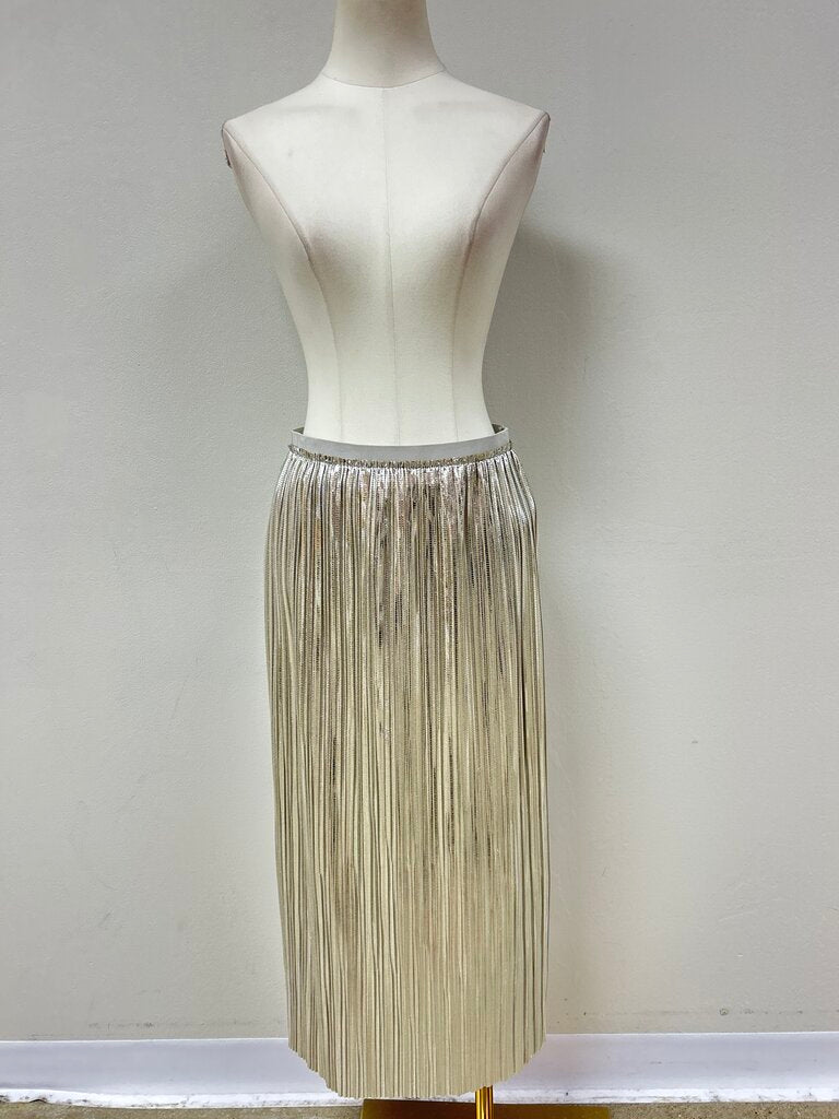 Maeve Pewter Plearted Midi Skirt