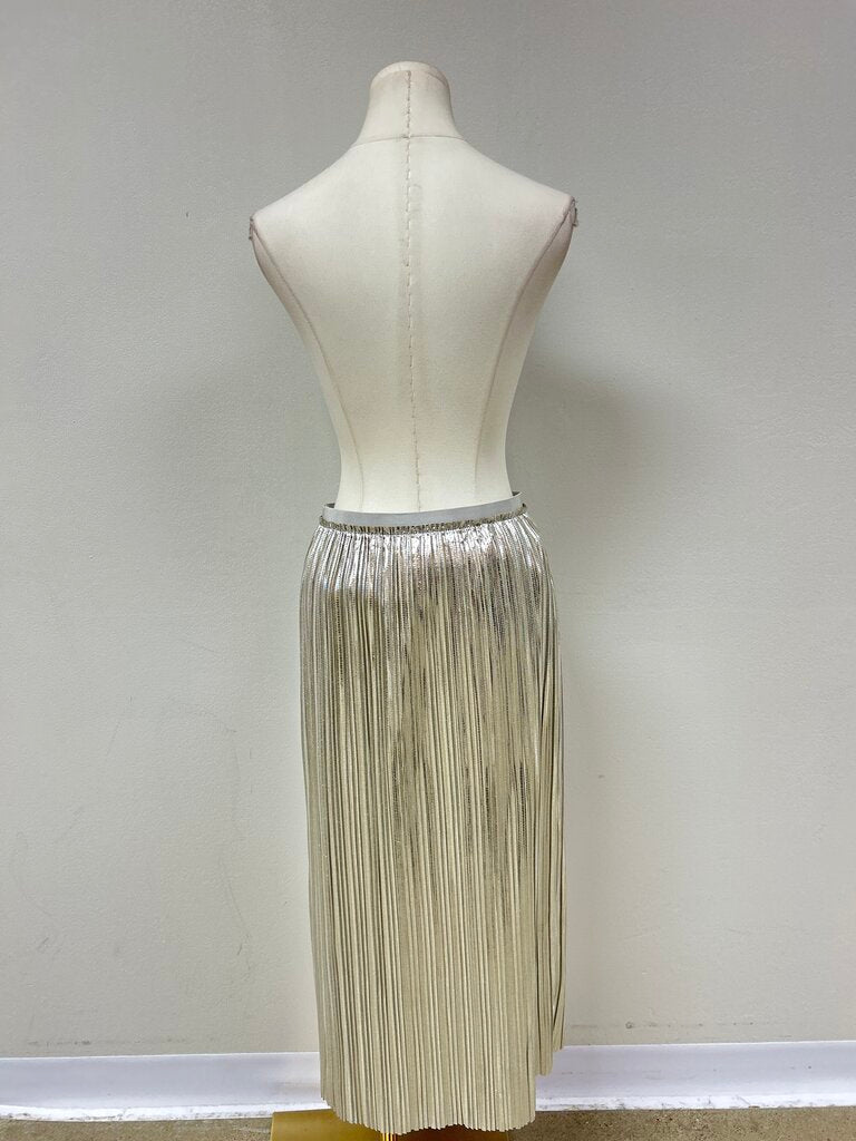 Maeve Pewter Plearted Midi Skirt