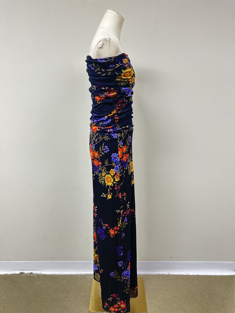 Fuzzi Black Floral Ruched Top Jumpsuit NWT