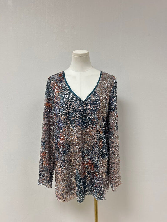Elie Tahari Ombre Sequin Blouse