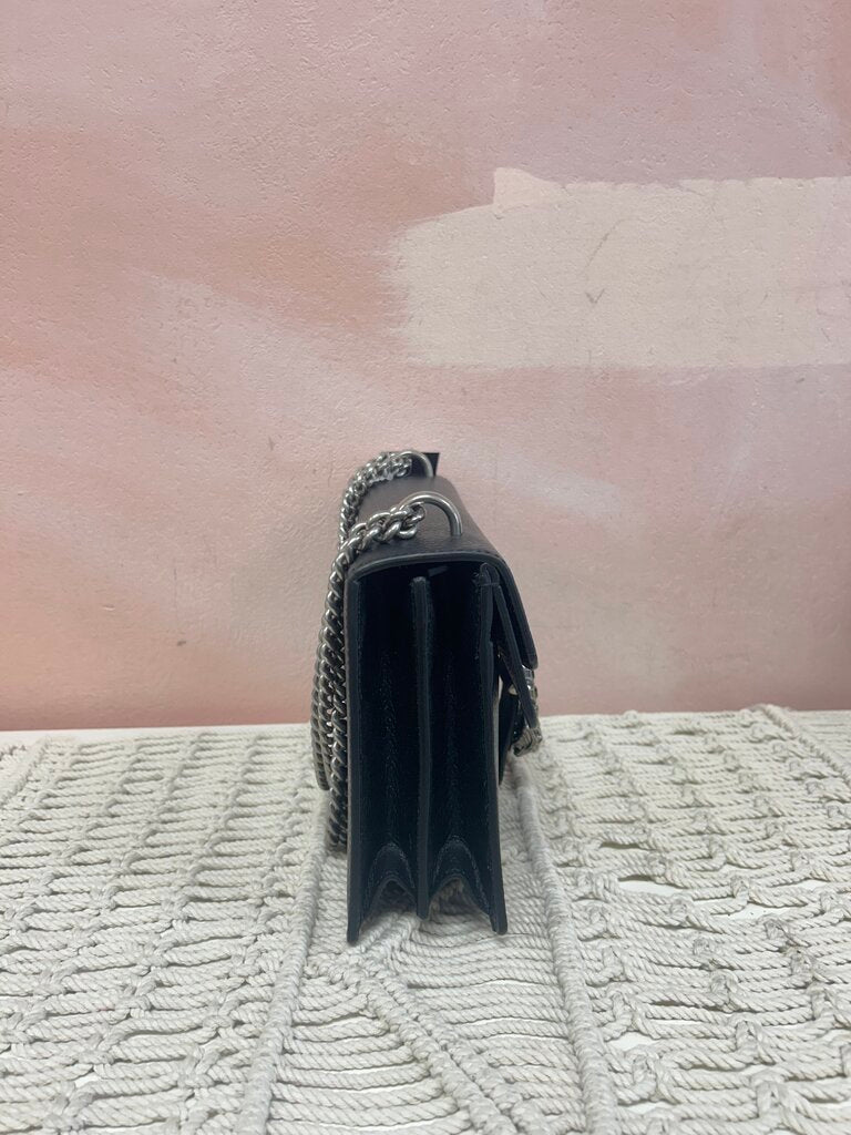 Gucci Black Dionysus Tiger Closure Medium Shoulder Bag w/Box Orig $3600