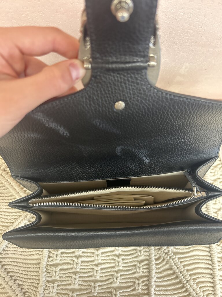 Gucci Black Dionysus Tiger Closure Medium Shoulder Bag w/Box Orig $3600