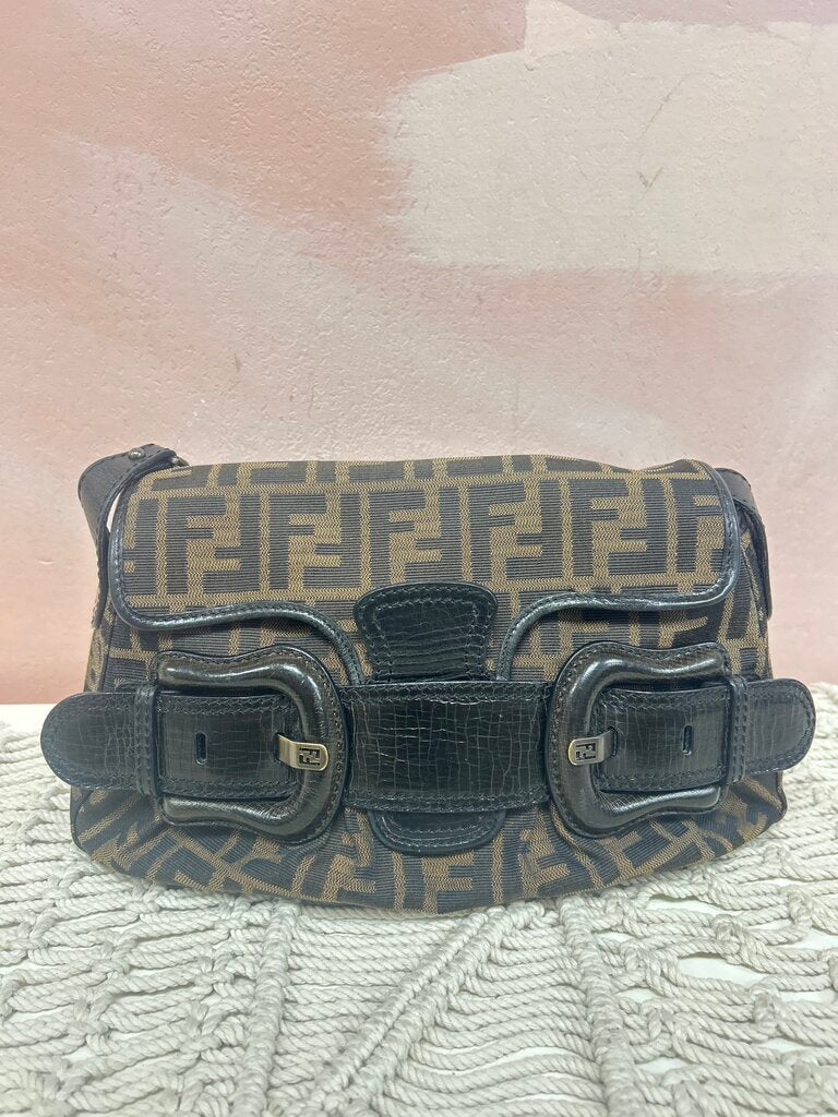 Fendi Zucca FF Vintage Flap Bag w/Dustbag