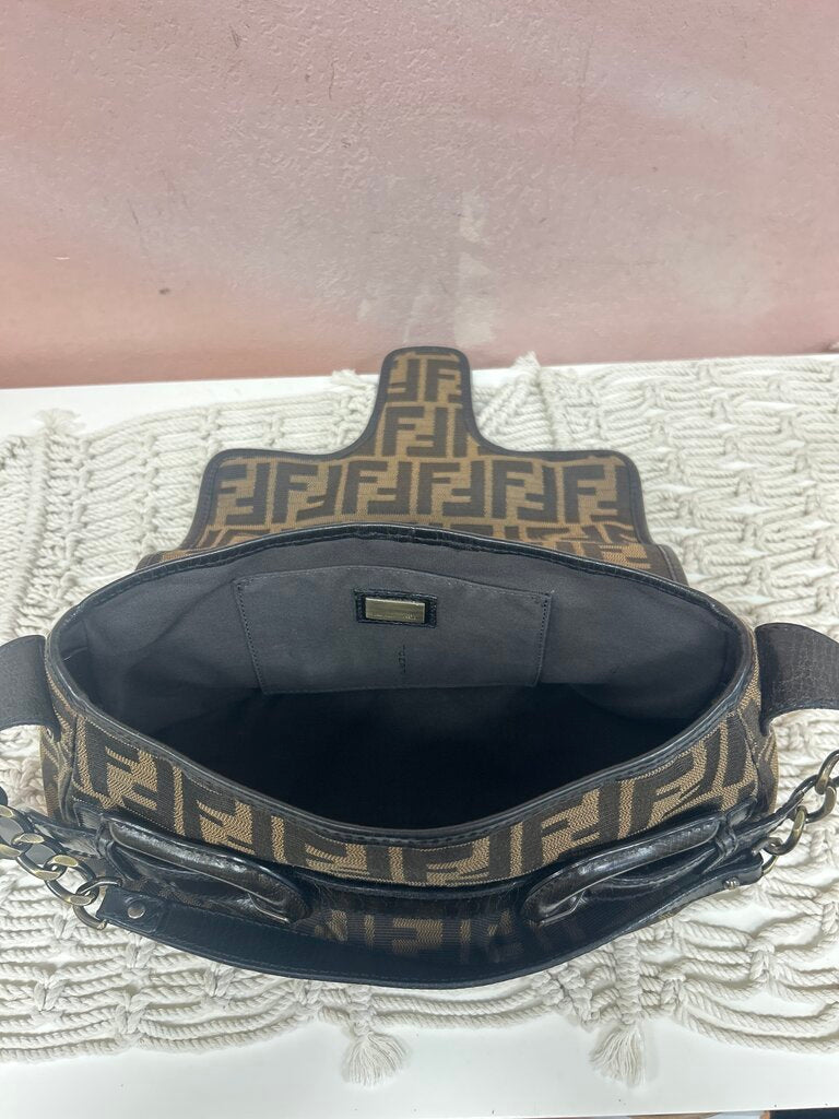 Fendi Zucca FF Vintage Flap Bag w/Dustbag