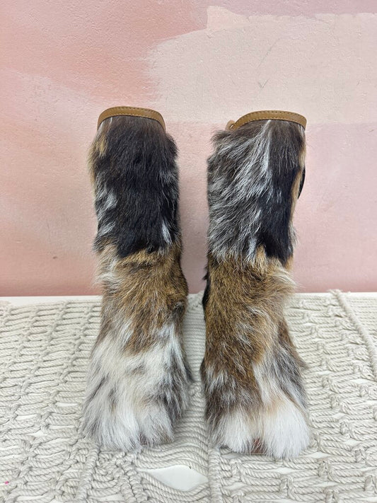 Chanel Brown and White Cowboy Boot