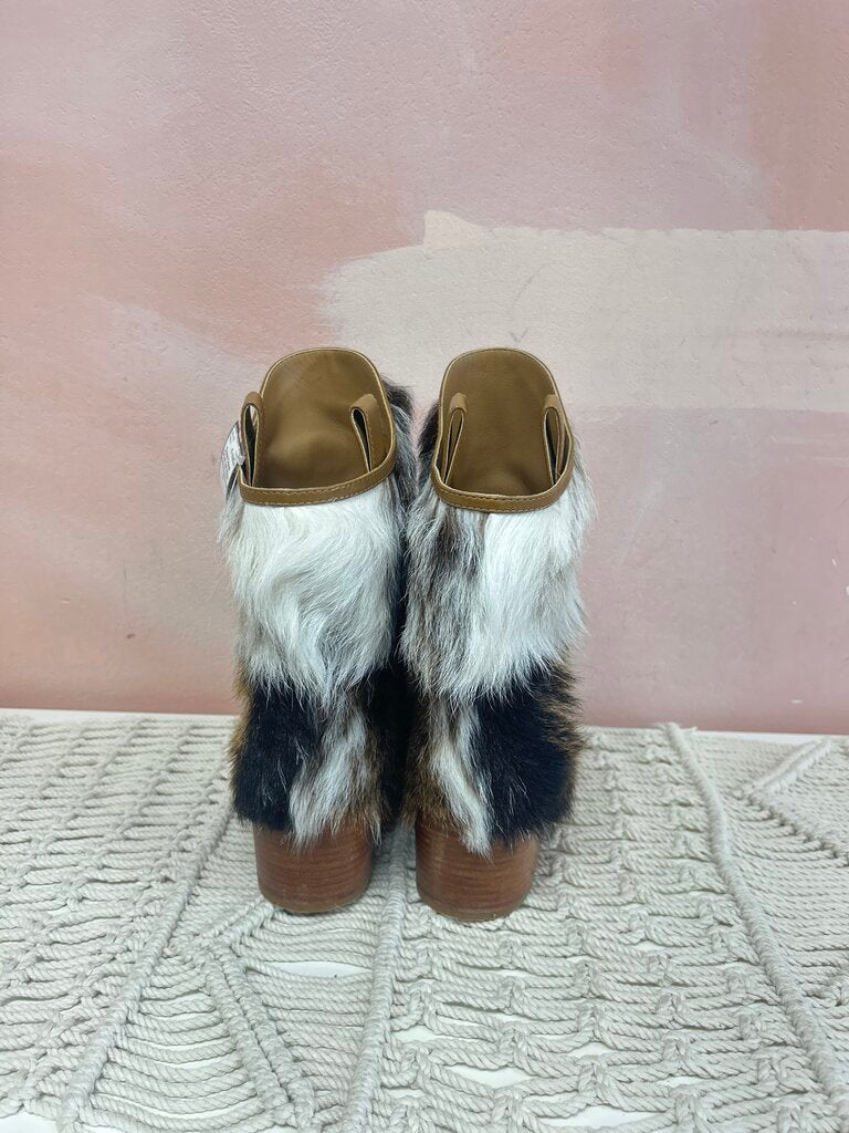 Chanel Brown and White Cowboy Boot