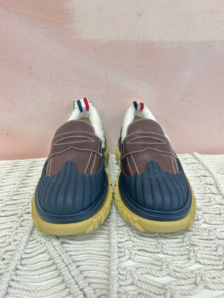 Thom Brown Brown and Navy Duck Shoe Loafer w/Dustbag