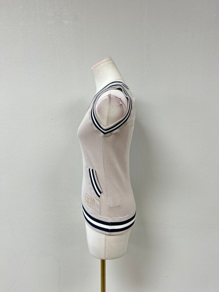 Chanel Tan Sleeveless Vintage Top