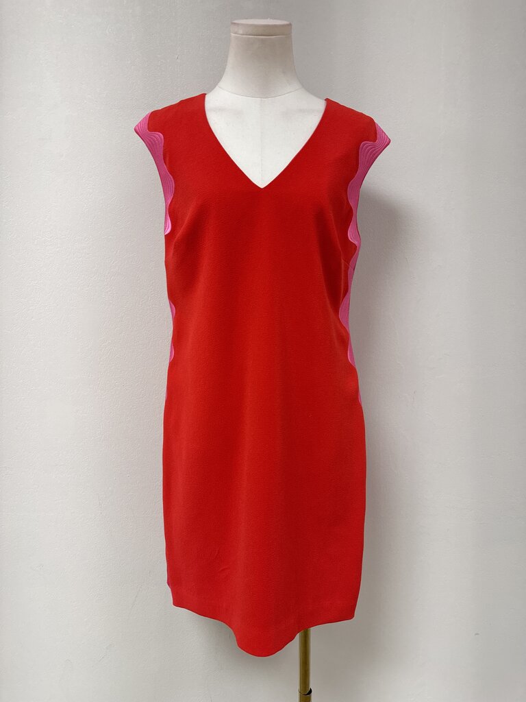 Trina Turk Red and Orange Sheath Dress