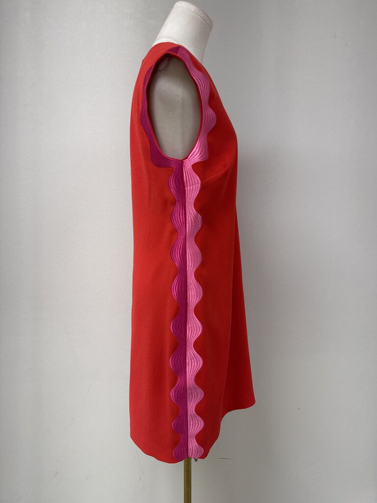 Trina Turk Red and Orange Sheath Dress