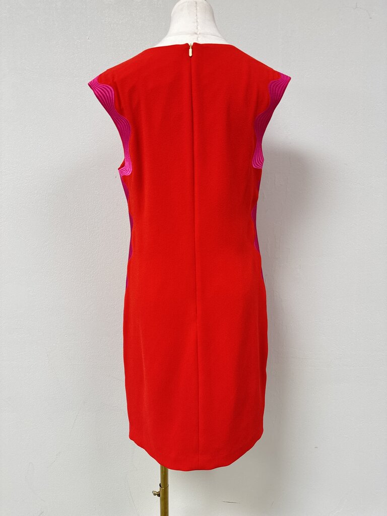 Trina Turk Red and Orange Sheath Dress