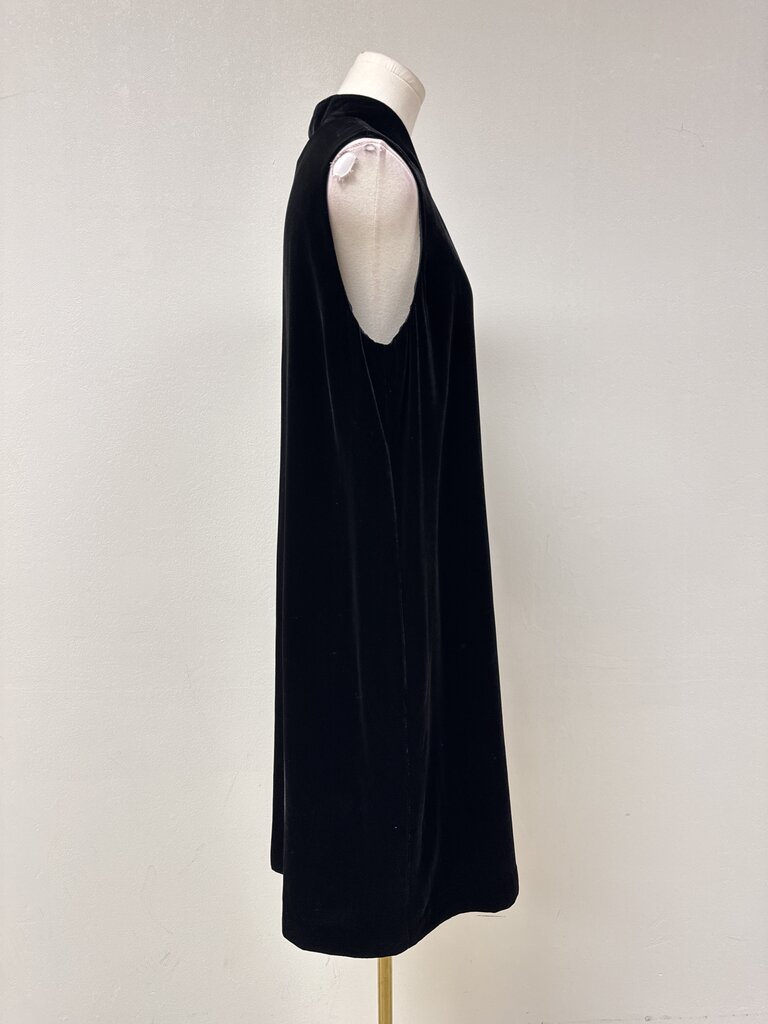 Lafayette 148 Black Sleeveless Tie Front Dress