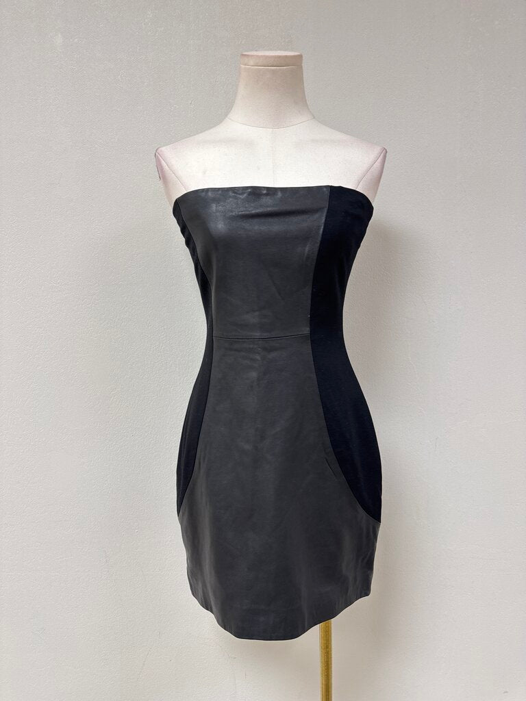 Halston Black Strapless Dress