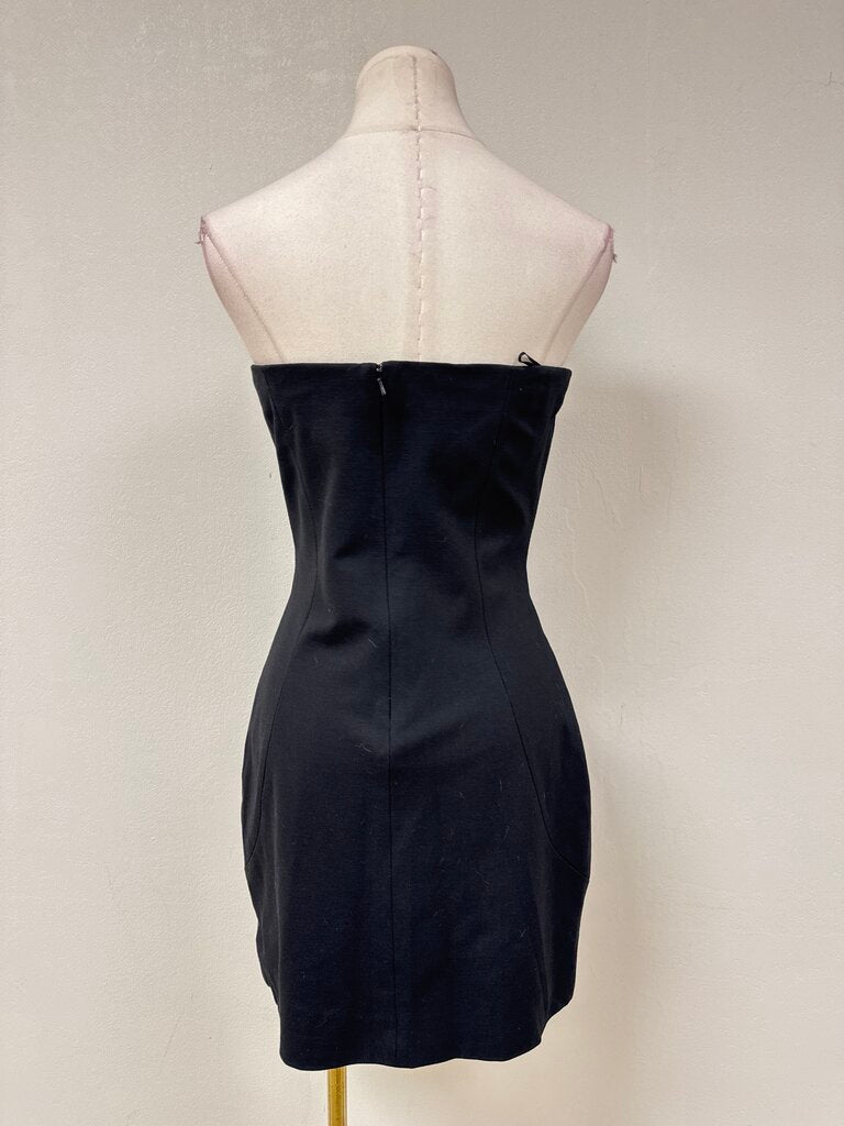 Halston Black Strapless Dress
