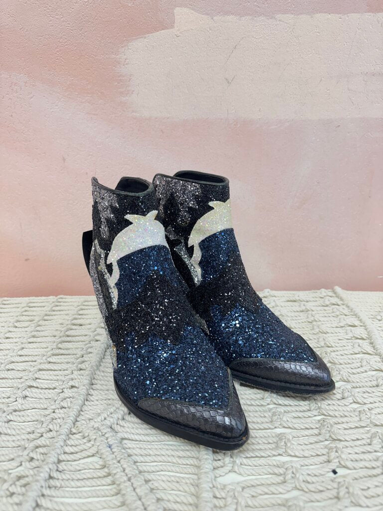 Zadig & Voltaire Glitter Cowboy Boots