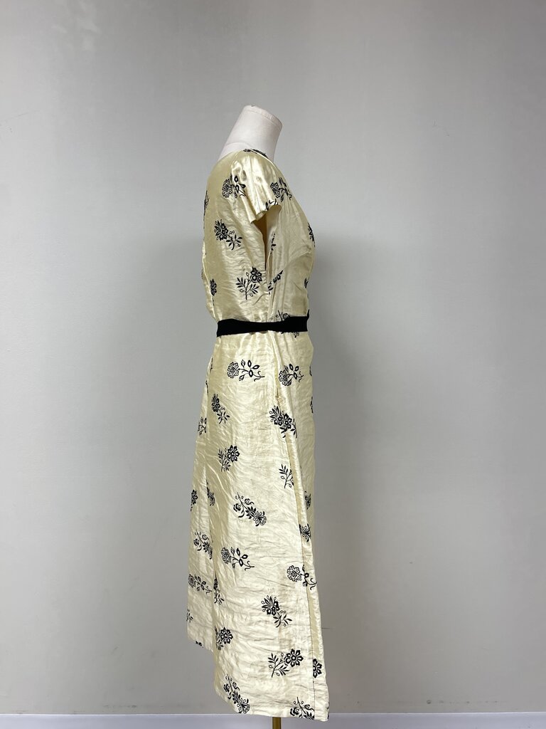 Erdem Black and Ivory Jacquard Maxi Dress