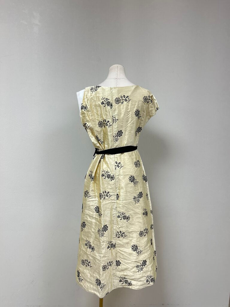Erdem Black and Ivory Jacquard Maxi Dress