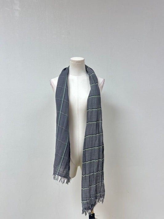 Vince Grey Gauze Scarf