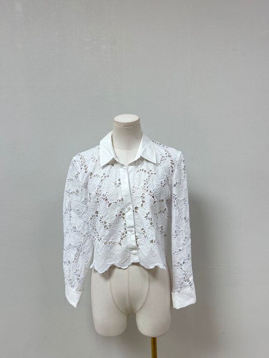 L'Agence White Lace Top