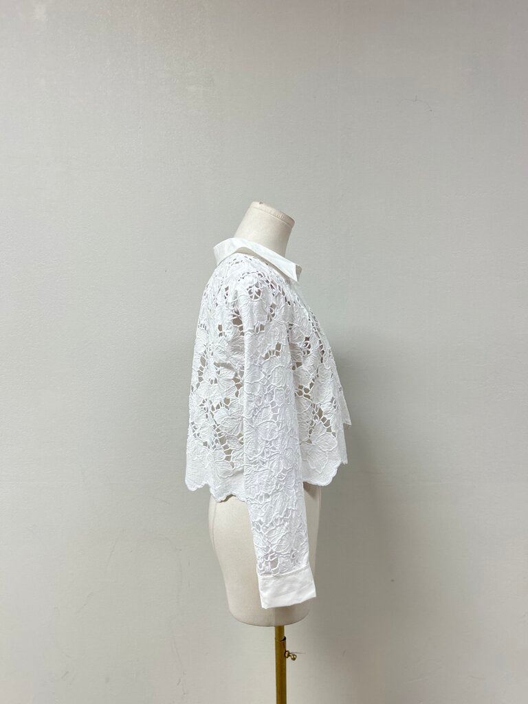 L'Agence White Lace Top