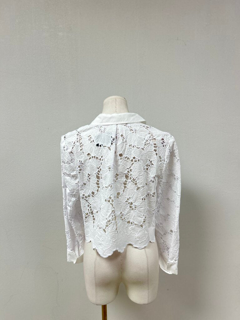 L'Agence White Lace Top
