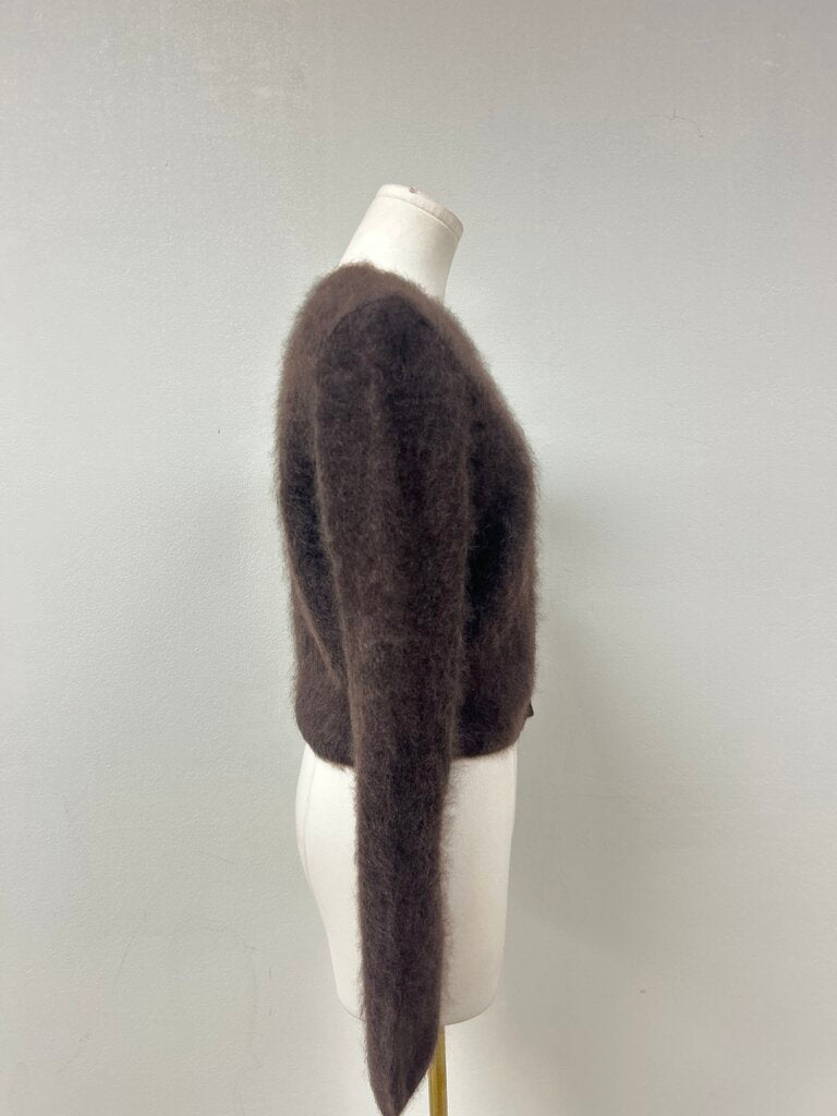 Frame Brown Fuzzy Cardigan