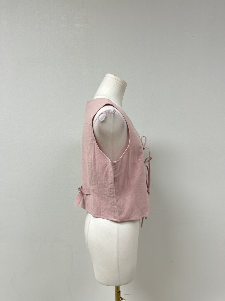 Ivy City Co Dust Rose Linen Vest NWT