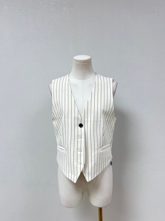 Pistola Le Blank Pinstripe Vest NWT