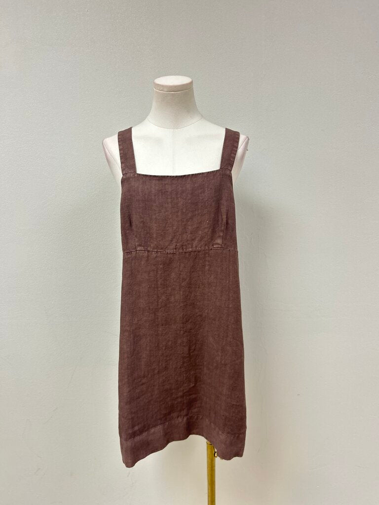 Faherty Brown Linen Dress NWT