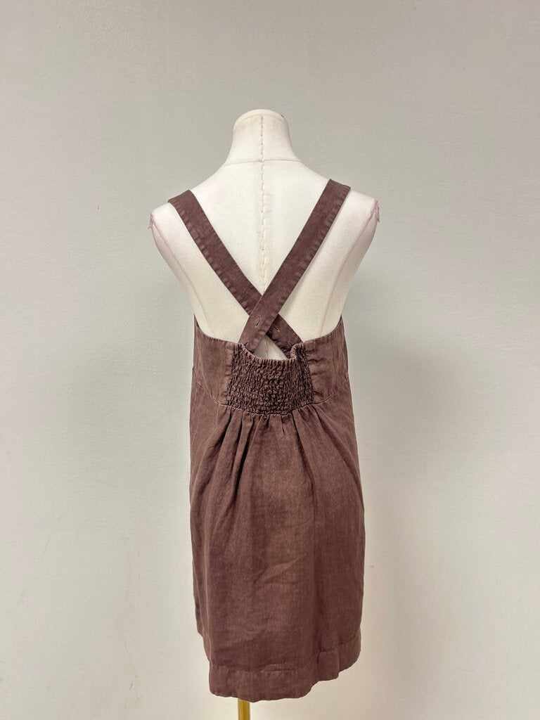 Faherty Brown Linen Dress NWT